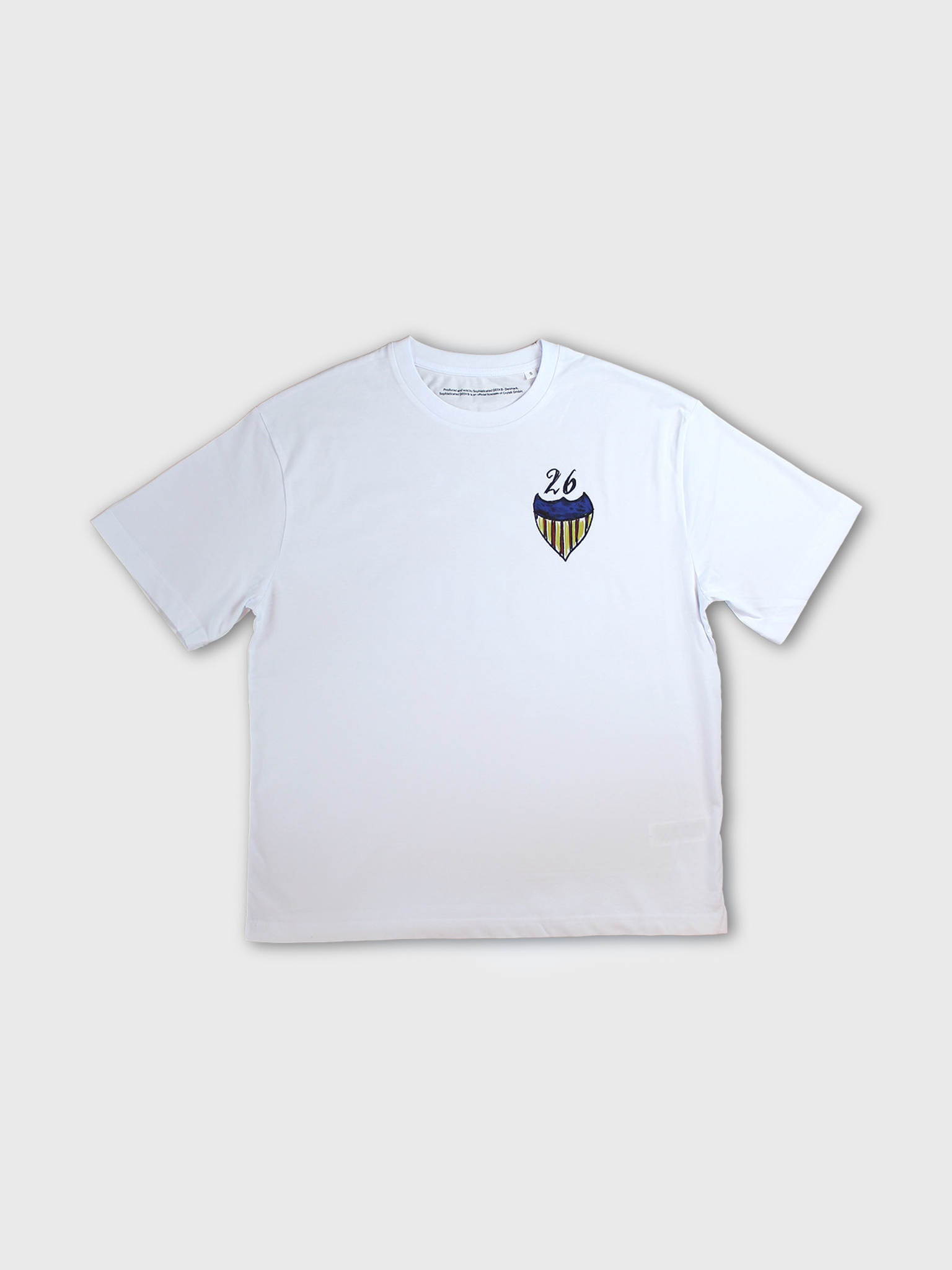 Weißes T-Shirt mit Abzeichen des 26. Regiments